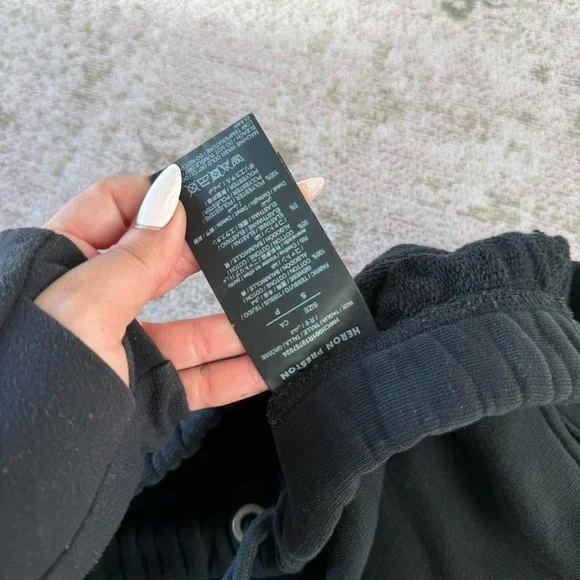 Heron Preston Black Joggers with White and Orange Accents